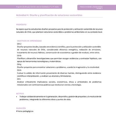 Actividad 4: Diseño y planificación de soluciones sostenibles Actividad 4: Diseño y planificación de soluciones sostenibles