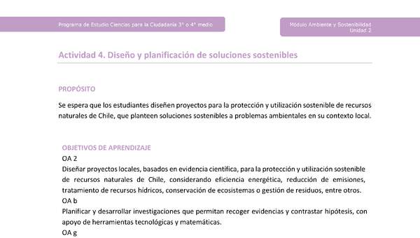 Actividad 4: Diseño y planificación de soluciones sostenibles Actividad 4: Diseño y planificación de soluciones sostenibles