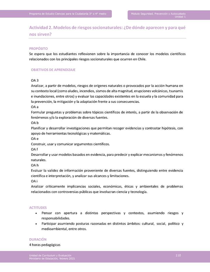 Actividad 2 - Modelos de riesgos socionaturales: ¿De dónde aparecen y para qué nos sirven? Actividad 2 - Modelos de riesgos socionaturales: ¿De dónde aparecen y para qué nos sirven?