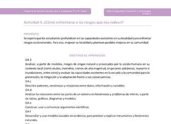Actividad 4: ¿Cómo enfrentarse a los riesgos que nos rodean? Actividad 4: ¿Cómo enfrentarse a los riesgos que nos rodean?