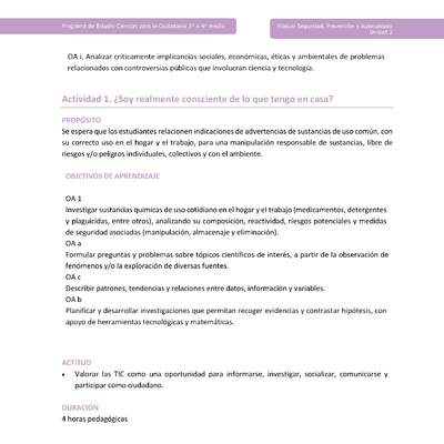Actividad 1: ¿Soy realmente consciente de lo que tengo en casa? Actividad 1: ¿Soy realmente consciente de lo que tengo en casa?