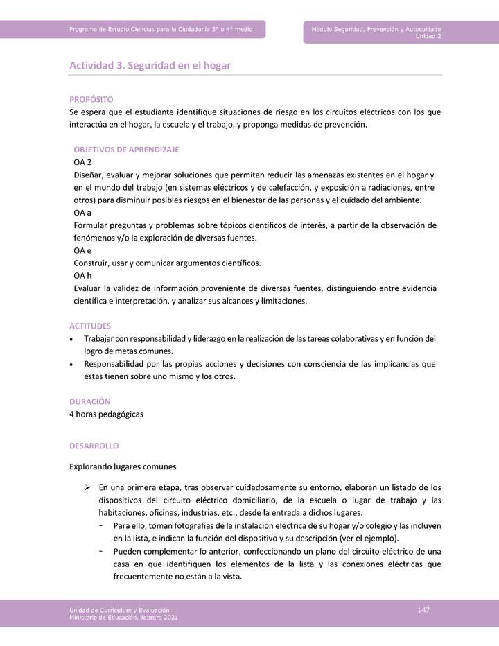 Actividad 3: Seguridad en el hogar Actividad 3: Seguridad en el hogar