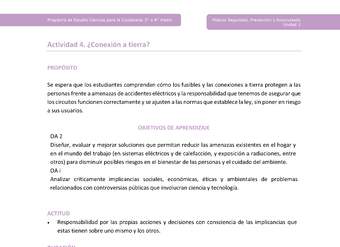 Actividad 4: ¿Conexión a tierra? Actividad 4: ¿Conexión a tierra?