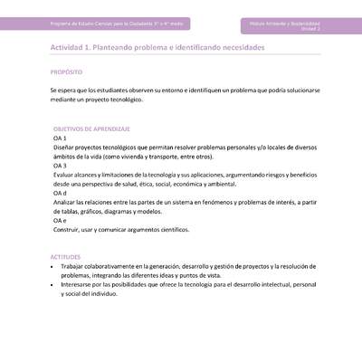 Actividad 1: Planteando problema e identificando necesidades Actividad 1: Planteando problema e identificando necesidades