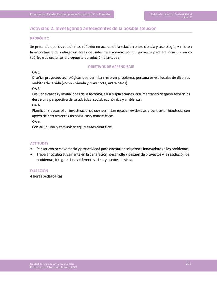 Actividad 2: Investigando antecedentes de la posible solución Actividad 2: Investigando antecedentes de la posible solución