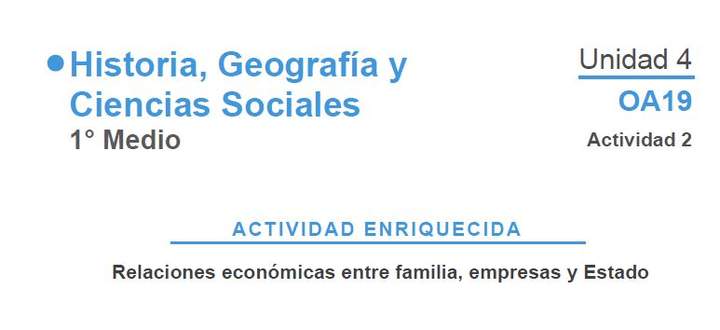 Relaciones económicas entre familia, empresas y Estado Relaciones económicas entre familia, empresas y Estado