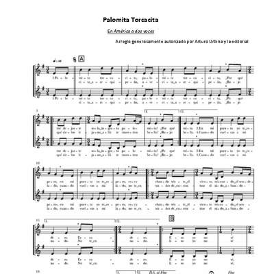 Palomita Torcacita Palomita Torcacita