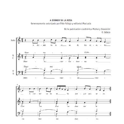 A dormir va la rosa A dormir va la rosa