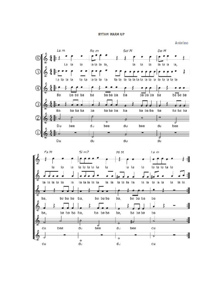 Rythm warm up Rythm warm up