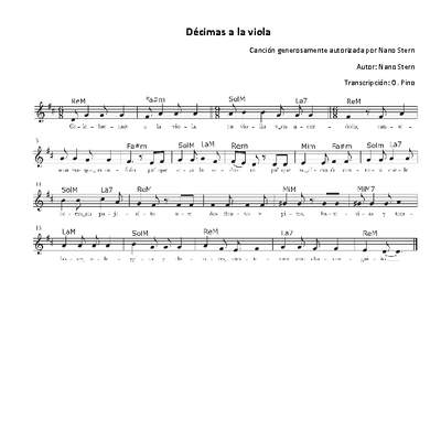 Décimas a la viola Décimas a la viola