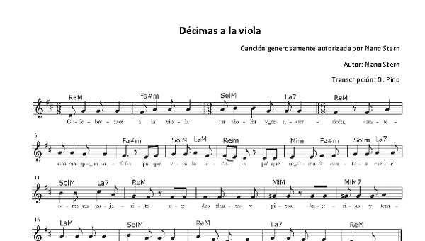 Décimas a la viola Décimas a la viola