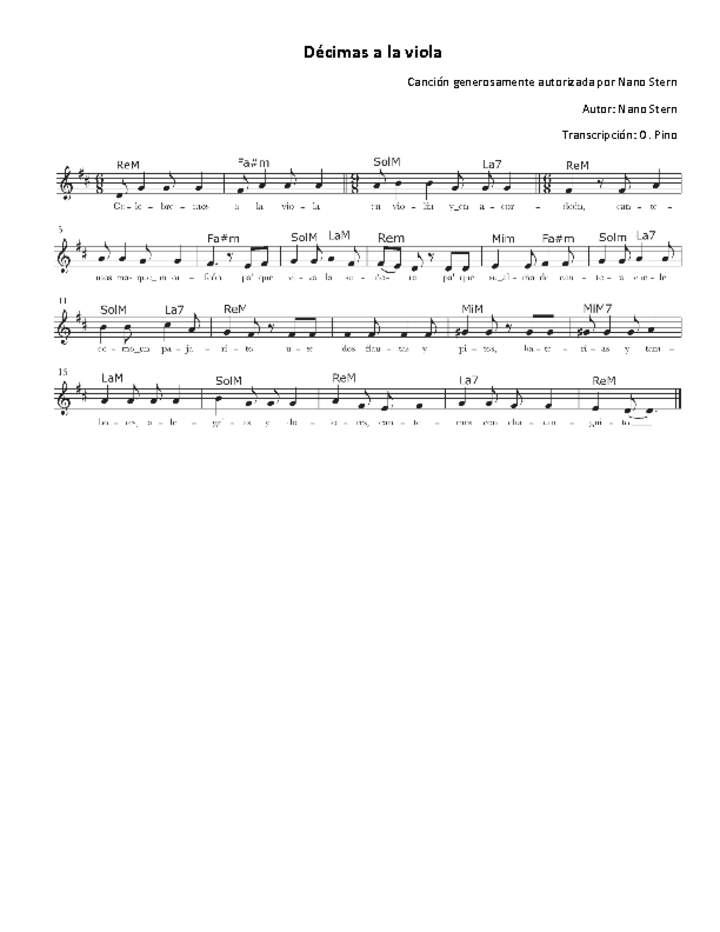 Décimas a la viola Décimas a la viola