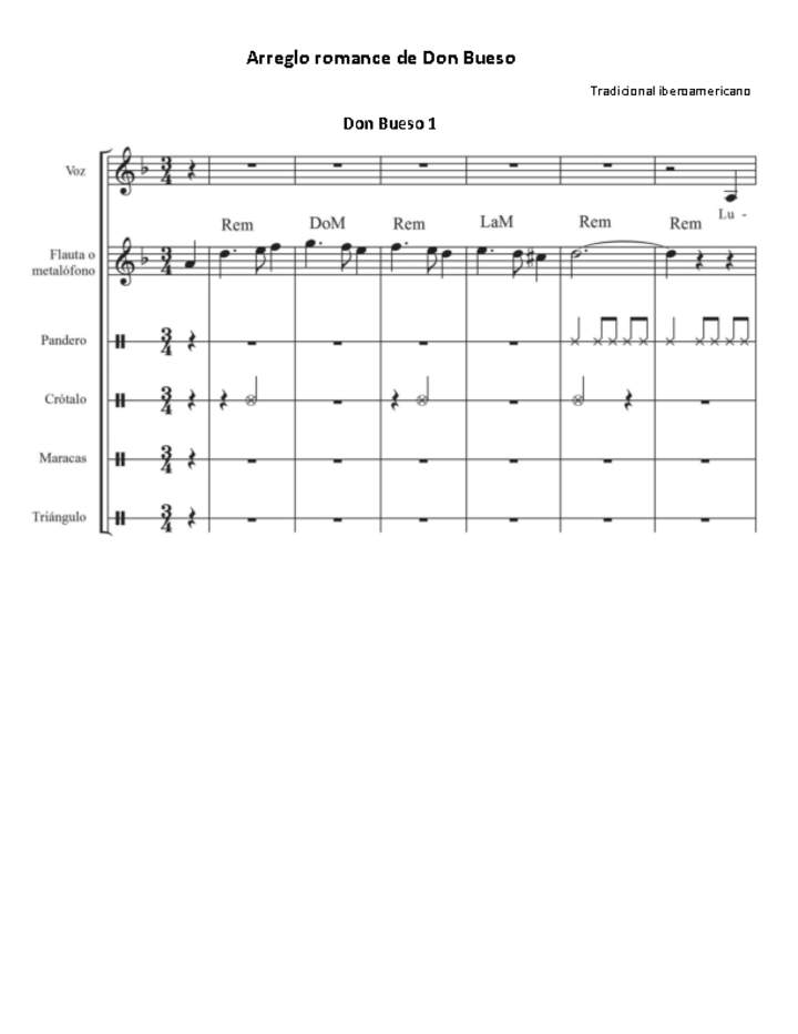 Arreglo romance de Don Bueso Arreglo romance de Don Bueso