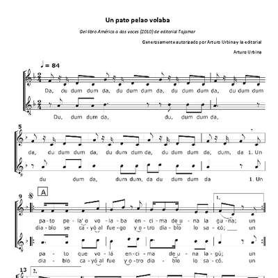 Un pato pelao volaba Un pato pelao volaba