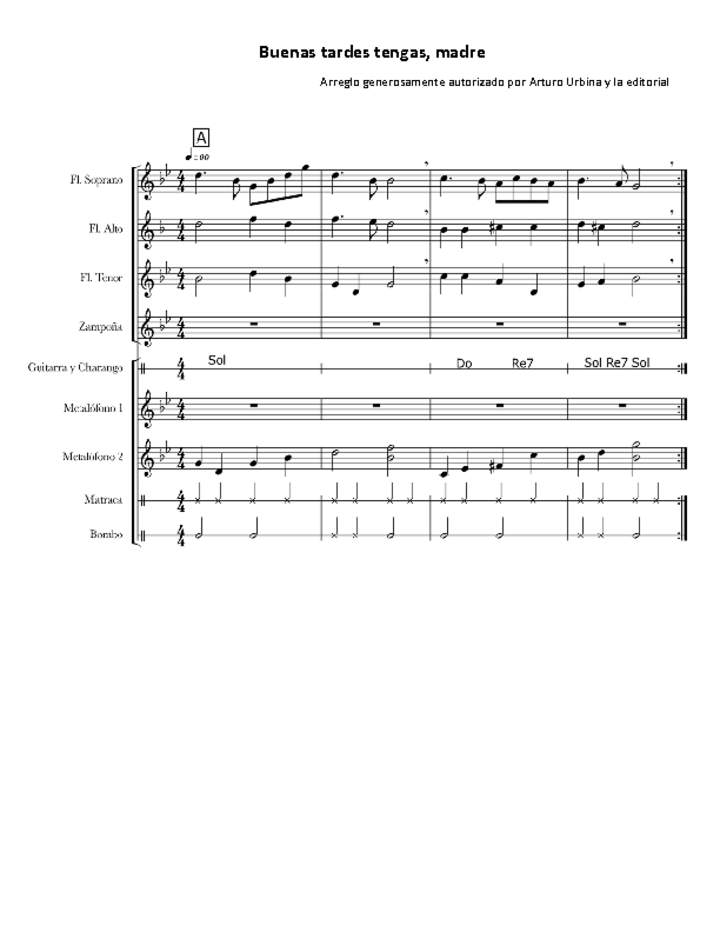 Buenas tardes tengas, madre Buenas tardes tengas, madre
