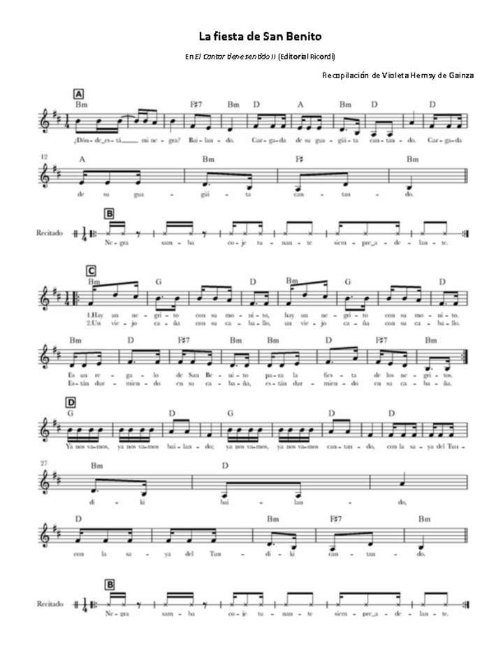 La fiesta de San Benito La fiesta de San Benito