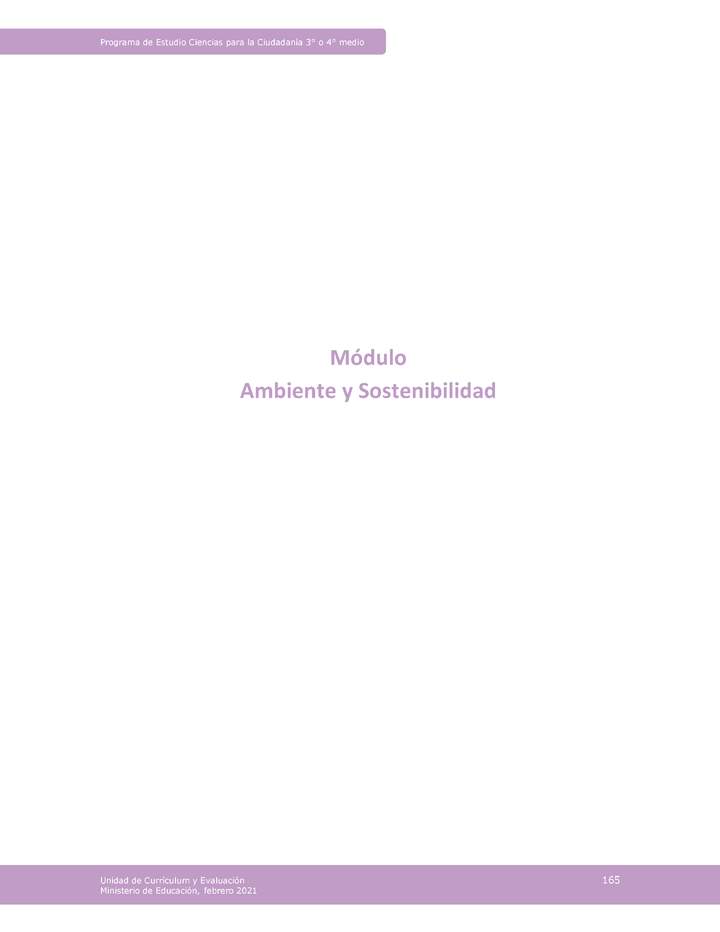 Extracto Programa Ciencias de la ciudadanía: Módulo "Ambiente y sostenibilidad" Extracto Programa Ciencias de la ciudadanía: Módulo "Ambiente y sostenibilidad"