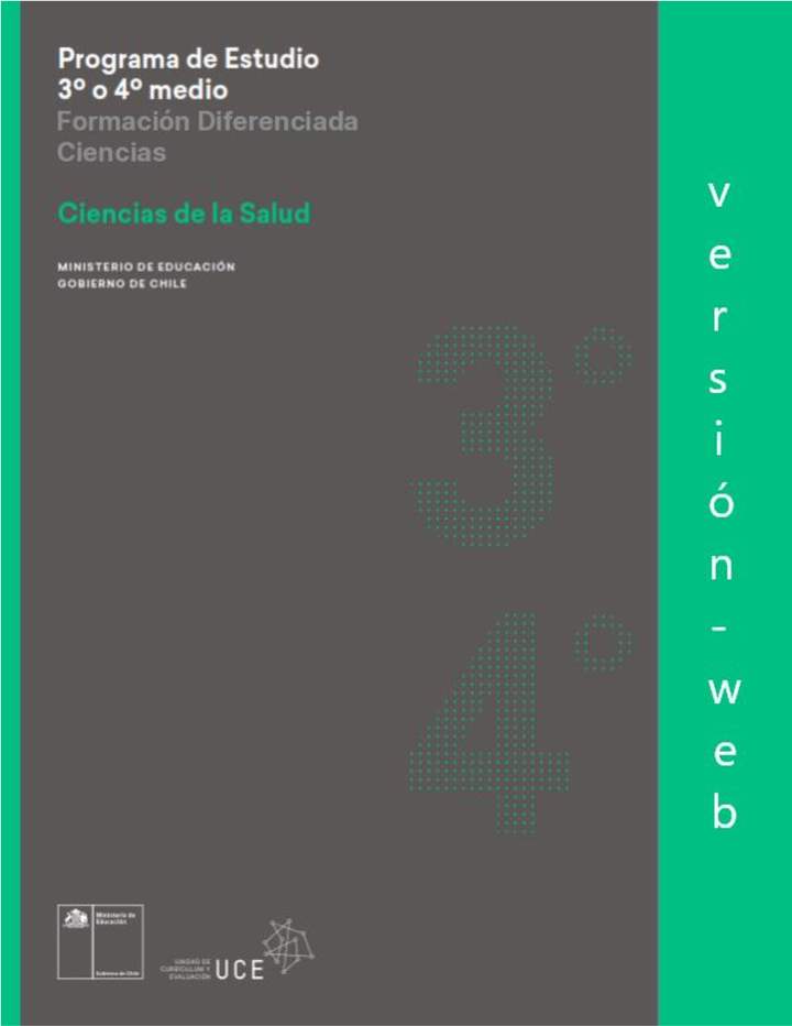 Programa de Ciencias de la salud para 3° o 4° medio Diferenciado HC Programa de Ciencias de la salud para 3° o 4° medio Diferenciado HC