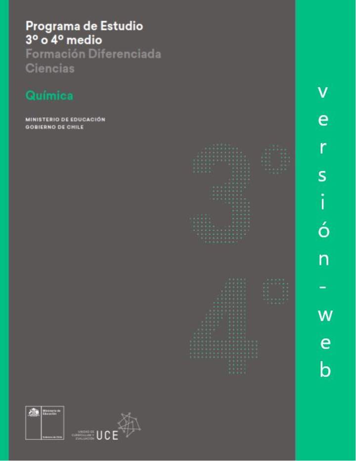 Programa de Química para 3° o 4° medio Diferenciado HC Programa de Química para 3° o 4° medio Diferenciado HC