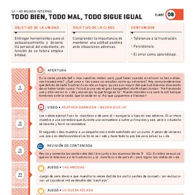 Guía 9. Mi mundo interno. Todo bien, todo mal, todo sigue igual Guía 9. Mi mundo interno. Todo bien, todo mal, todo sigue igual