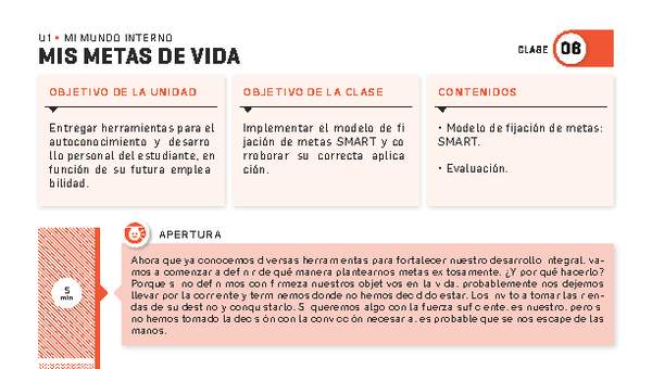 Guía 8. Mi mundo interno. Mis metas de vida Guía 8. Mi mundo interno. Mis metas de vida