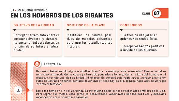 Guía 7. Mi mundo interno. En los hombros de los gigantes Guía 7. Mi mundo interno. En los hombros de los gigantes