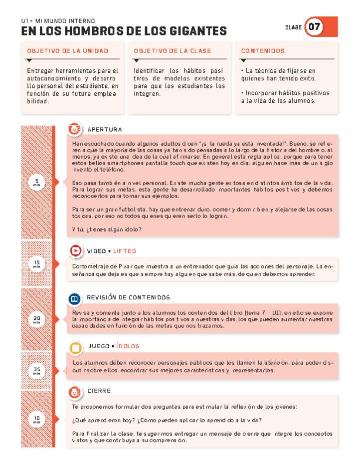Guía 7. Mi mundo interno. En los hombros de los gigantes Guía 7. Mi mundo interno. En los hombros de los gigantes