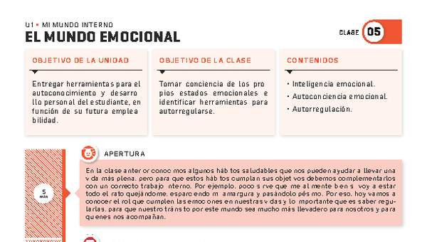 Guía 5. Mi mundo interno. El mundo emocional Guía 5. Mi mundo interno. El mundo emocional