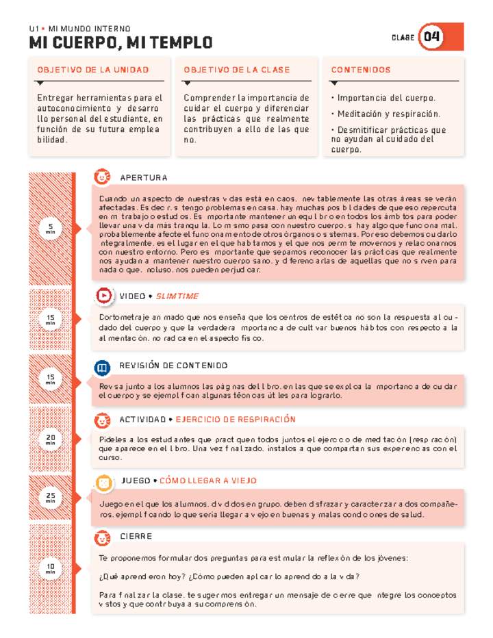Guía 4. Mi mundo interno. Mi cuerpo, mi templo Guía 4. Mi mundo interno. Mi cuerpo, mi templo