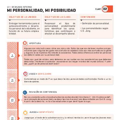 Guía 2. Mi mundo interno. Mi personalidad, mi posibilidad Guía 2. Mi mundo interno. Mi personalidad, mi posibilidad