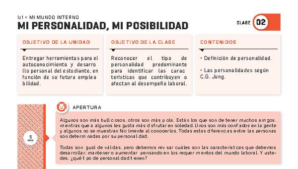Guía 2. Mi mundo interno. Mi personalidad, mi posibilidad Guía 2. Mi mundo interno. Mi personalidad, mi posibilidad