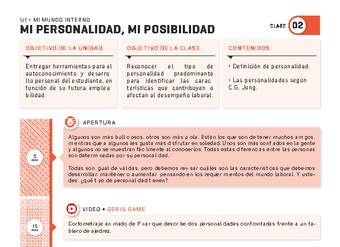 Guía 2. Mi mundo interno. Mi personalidad, mi posibilidad Guía 2. Mi mundo interno. Mi personalidad, mi posibilidad