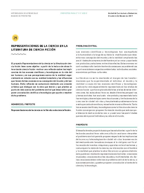 Representaciones de la ciencia en la literatura de ciencia ficción