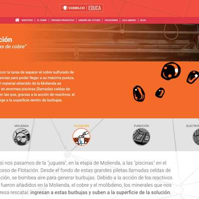 Flotación “Burbujas de cobre” Flotación “Burbujas de cobre”