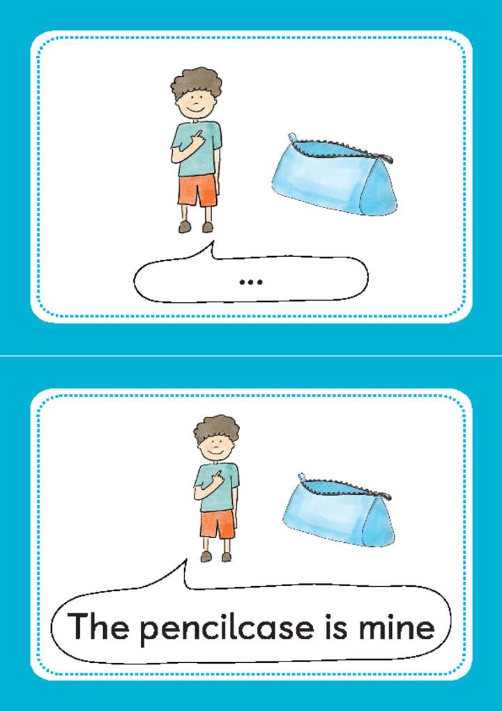 The pencilcase is mine The pencilcase is mine