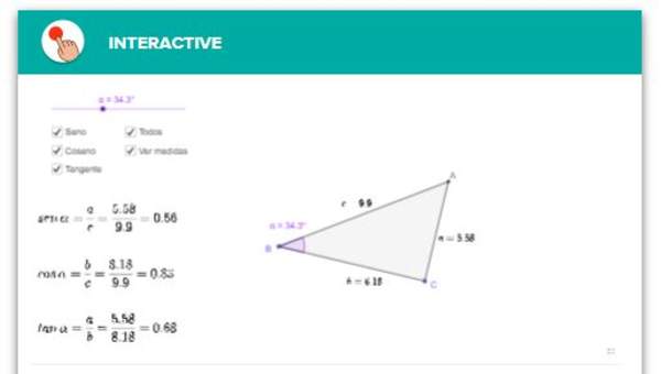 Noción de Razón Trigonométrica: seno, coseno y tangente Noción de Razón Trigonométrica: seno, coseno y tangente