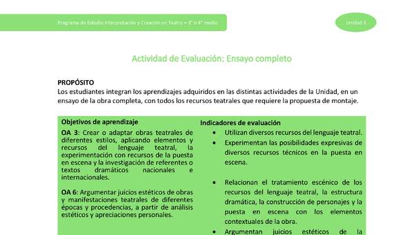 Actividad de evaluación: Ensayo completo Actividad de evaluación: Ensayo completo