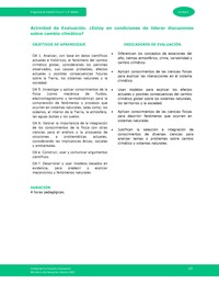 Actividad de evaluación: ¿Estoy en condiciones de liderar discusiones sobre cambio climático?