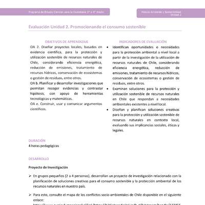 Actividad de evaluación: Promocionando el consumo sostenible Actividad de evaluación: Promocionando el consumo sostenible