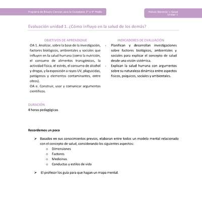 Actividad de evaluación: ¿Cómo influyo en la salud de los demás? Actividad de evaluación: ¿Cómo influyo en la salud de los demás?