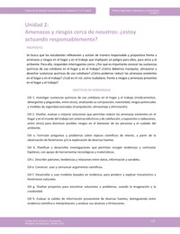 Unidad 2 - Amenazas y riesgos cerca de nosotros: ¿Estoy actuando responsablemente? Unidad 2 - Amenazas y riesgos cerca de nosotros: ¿Estoy actuando responsablemente?