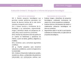 Actividad de evaluación: Divulgación e informe del proyecto tecnológico Actividad de evaluación: Divulgación e informe del proyecto tecnológico