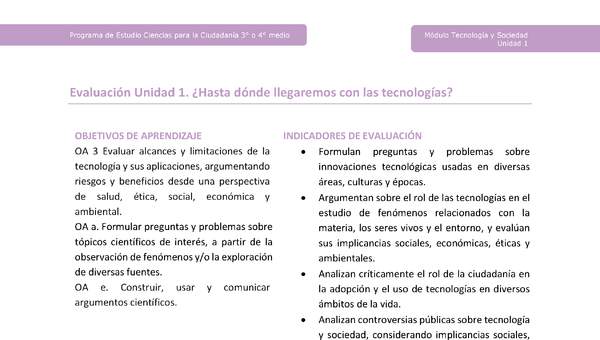 Actividad de evaluación: ¿Hasta dónde llegaremos con las tecnologías? Actividad de evaluación: ¿Hasta dónde llegaremos con las tecnologías?