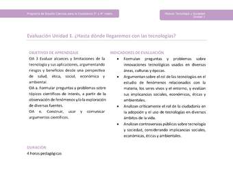 Actividad de evaluación: ¿Hasta dónde llegaremos con las tecnologías? Actividad de evaluación: ¿Hasta dónde llegaremos con las tecnologías?