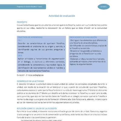Actividad de evaluación Actividad de evaluación