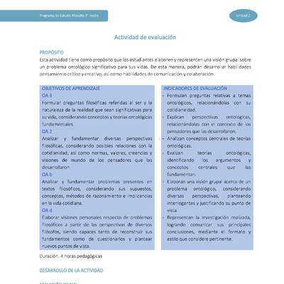Actividad de evaluación Actividad de evaluación