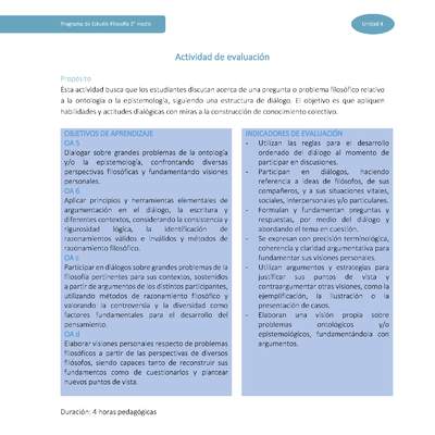 Actividad de evaluación Actividad de evaluación