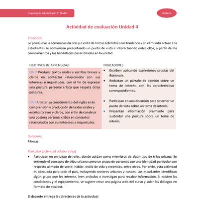 Actividad de evaluación: New trends evaluation Actividad de evaluación: New trends evaluation