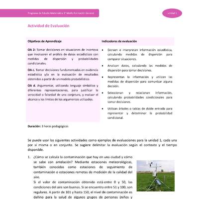 Actividad de evaluación Unidad 1 Actividad de evaluación Unidad 1