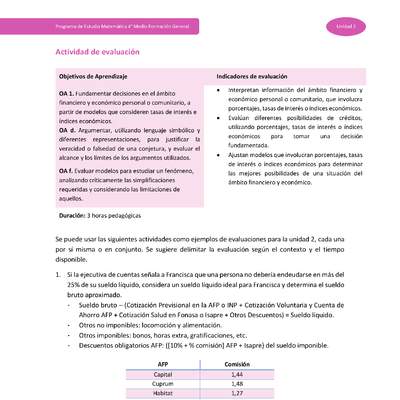 Actividad de evaluación Unidad 2